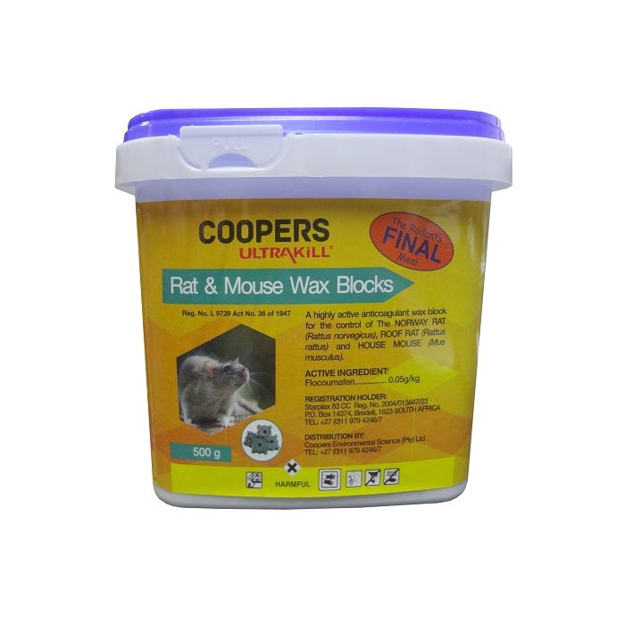 Rat & Mouse Wax Blocks - 500g
